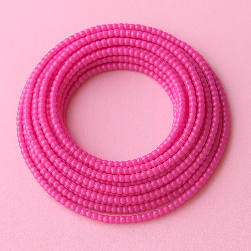 Hot Pink Tie On Waistbead